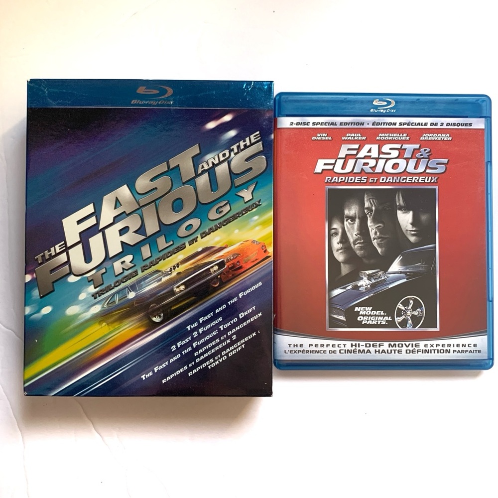 💙 Fast & Furious Trilogy Blu-ray Set - Dynamic Blue Edition
